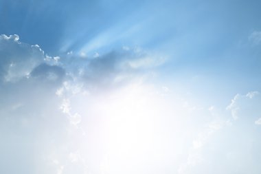 Mavi gökyüzü ve beyaz bulut