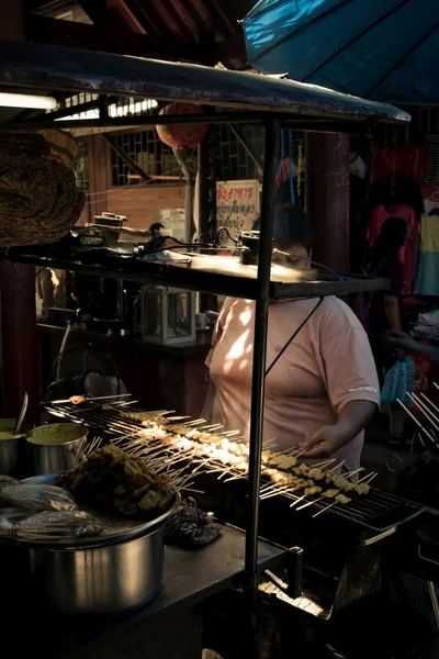 Satay porco grelhado — Fotografia de Stock