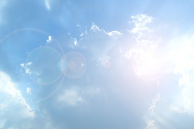 Mavi gökyüzü ve beyaz bulut