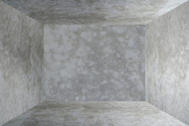 Cilalı çıplak beton Oda