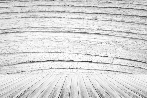 Houten terras en hout textuur witte kleur — Stockfoto