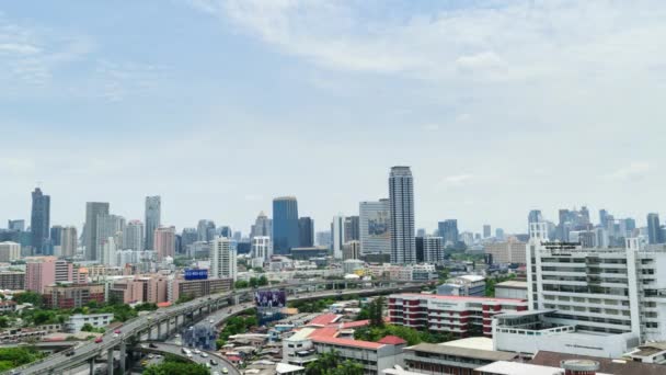 Dzień i transport w mieście Bangkok Thailand, Timelapse — Wideo stockowe