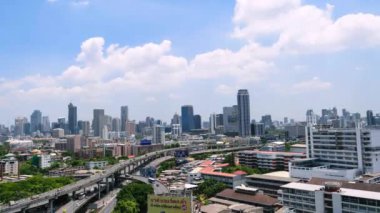 Gündüz ve Bangkok şehir, Tayland Thailand, Timelapse 4k taşımacılığında