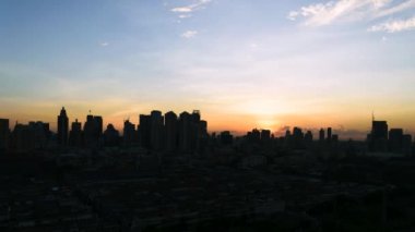 Güneş sabah zaman ve Bangkok şehir, Tayland Thailand, Timelapse 4k taşımacılığında