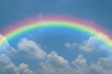 gökkuşağı ile mavi gökyüzü