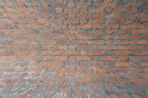 Textura de parede de tijolo vermelho, estilo de bloco 3d — Fotografia de Stock