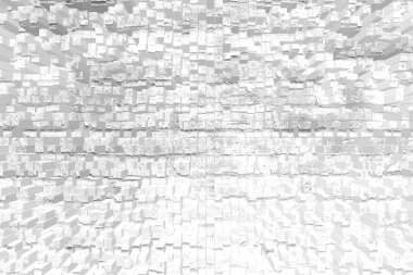 Kırmızı tuğla duvar doku, 3d blok tarzı