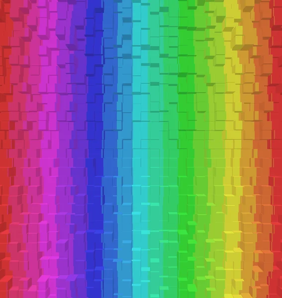 Цветная радуга абстрактный фон, 3D блочный стиль — стоковое фото