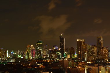 Gece ve şehir Bangkok Tayland ulaşım