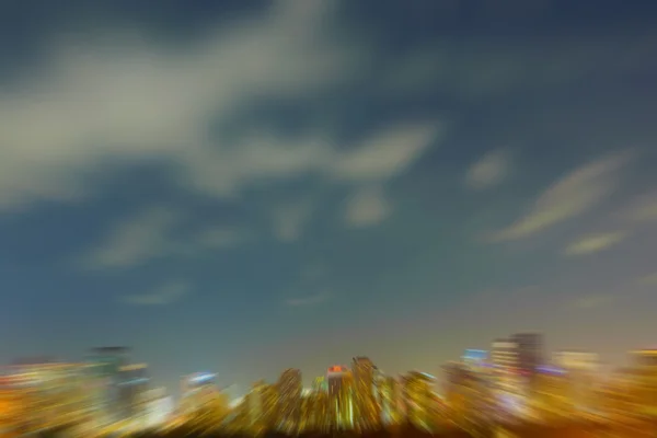 Noche borrosa y transporte en la ciudad de Bangkok Tailandia —  Fotos de Stock