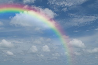 gökkuşağı ile mavi gökyüzü