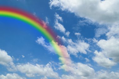 gökkuşağı ile mavi gökyüzü