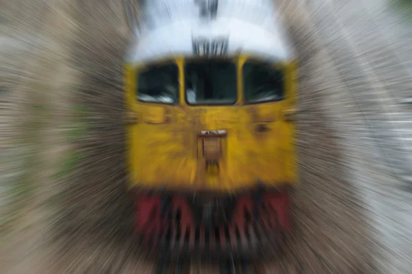 Blurred zoom of Thai train aerial view — Stock Photo, Image