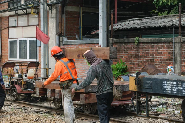 Restauración de las vías del ferrocarril —  Fotos de Stock