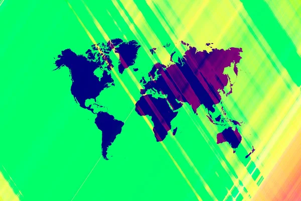 Abstracto de arte con mapa del mundo — Foto de Stock