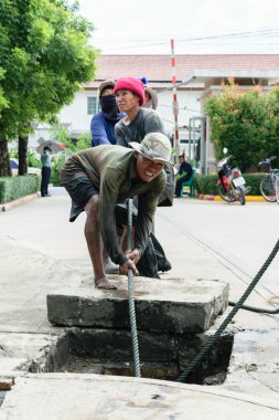 Drenaj temizlik için çalışma