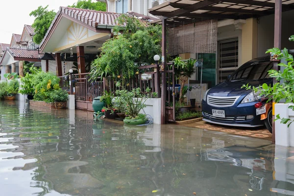 Water flood village — Stock Photo, Image