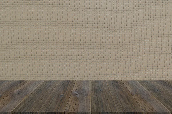 Wood terrace and Wallpaper interior texture