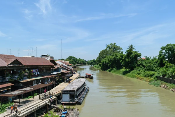 Tha Chin river at Sam Chuk market — Stock Photo, Image