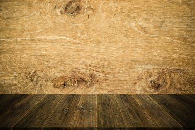 Ahşap Teras ve ahşap doku vintage tarzı