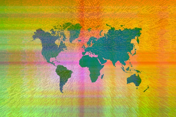 世界地图抽象艺术背景 — 图库照片