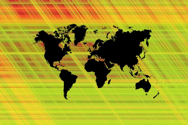 Fondo de arte abstracto con mapa del mundo — Foto de Stock