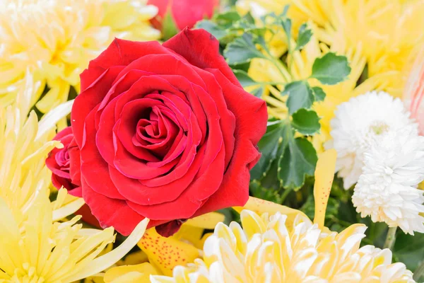 Schöne Rosenblume in einem Strauß — Stockfoto