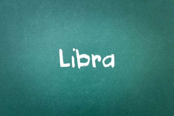 Tablica Zielona ściana tekstur słowa Libra — Zdjęcie stockowe