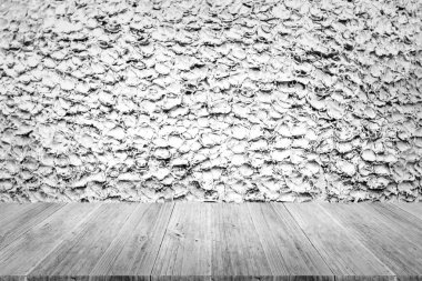 Ahşap Teras ve taş duvar dokusu