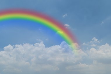 gökkuşağı ile mavi gökyüzü