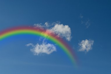 gökkuşağı ile mavi gökyüzü