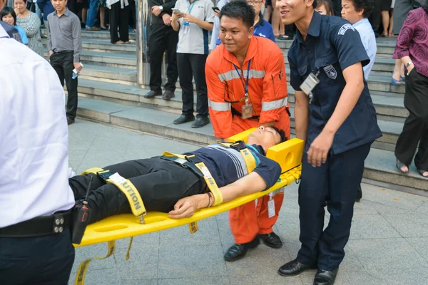 Preparedness for fire drill — Stock Photo, Image