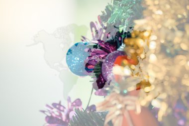 Noel ağacı süsle, vintage tarzı dünya ile sürecinde 