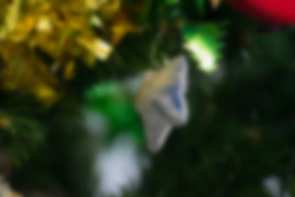 Desfocado de decoração de árvore de Natal — Fotografia de Stock