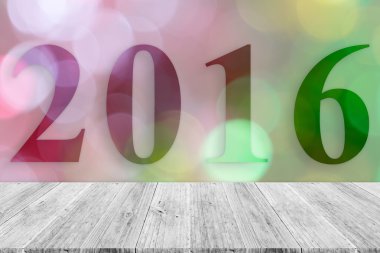 Ahşap Teras ve soyut bokeh arka planını Noel ağacı 201