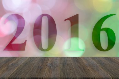 Ahşap Teras ve soyut bokeh arka planını Noel ağacı 201