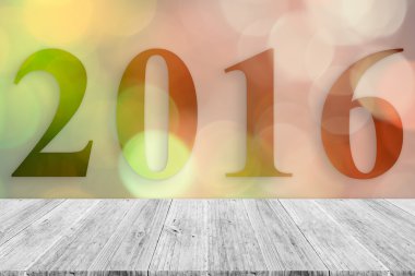 Ahşap Teras ve soyut bokeh arka planını Noel ağacı 201