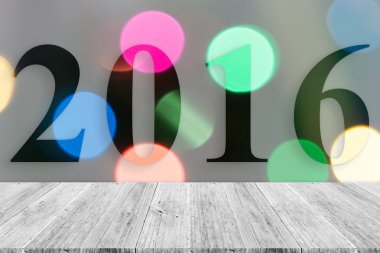 Ahşap Teras ve soyut bokeh arka planını Noel ağacı 201