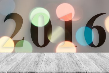 Ahşap Teras ve soyut bokeh arka planını Noel ağacı 201