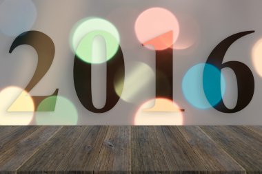 Ahşap Teras ve soyut bokeh arka planını Noel ağacı 201