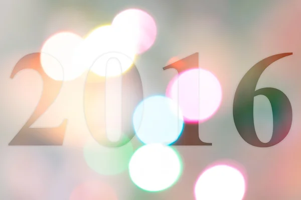 Resumen bokeh fondo de luz 2016 — Foto de Stock