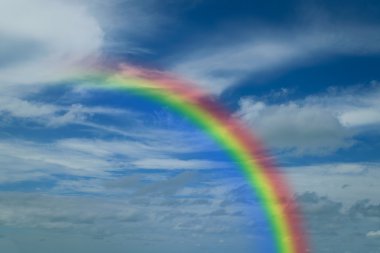 gökkuşağı ile mavi gökyüzü