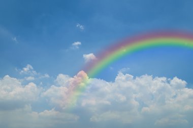 gökkuşağı ile mavi gökyüzü