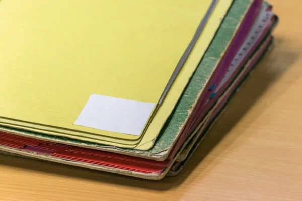 Pliki w folderze stary — Zdjęcie stockowe
