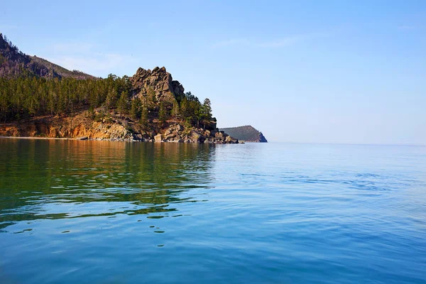 Lago Baikal Dia Verão Acalma Sandy Bay — Fotografia de Stock