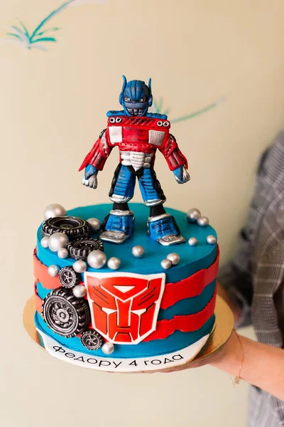 cake with superheroes an interesting birthday cake for a boy. Cakes and pastries