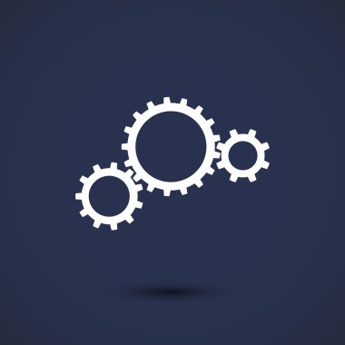 Gears'ı simge tasarlamak. Düz tasarım stili