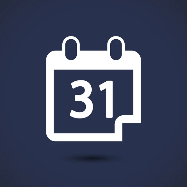 31 den v ikonu kalendáře — Stockový vektor