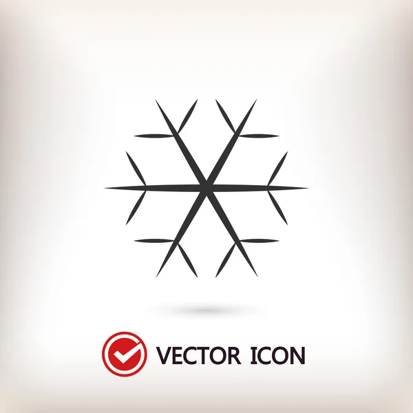 Obrázek ikony vločka — Stockový vektor