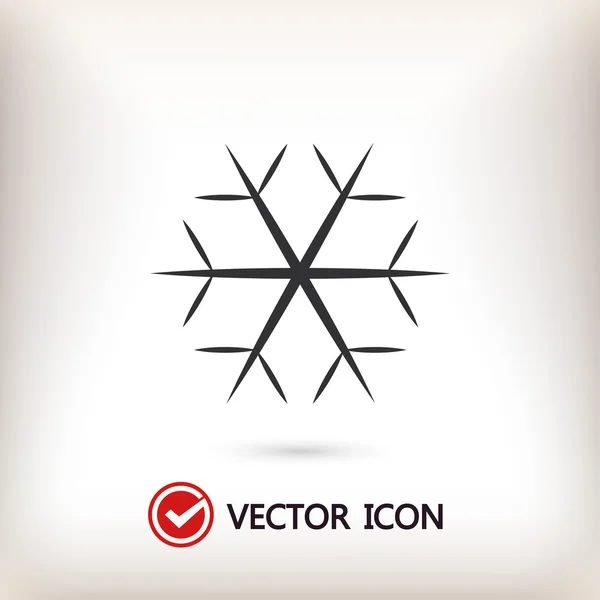 Sneeuwvlok pictogram illustratie — Stockvector